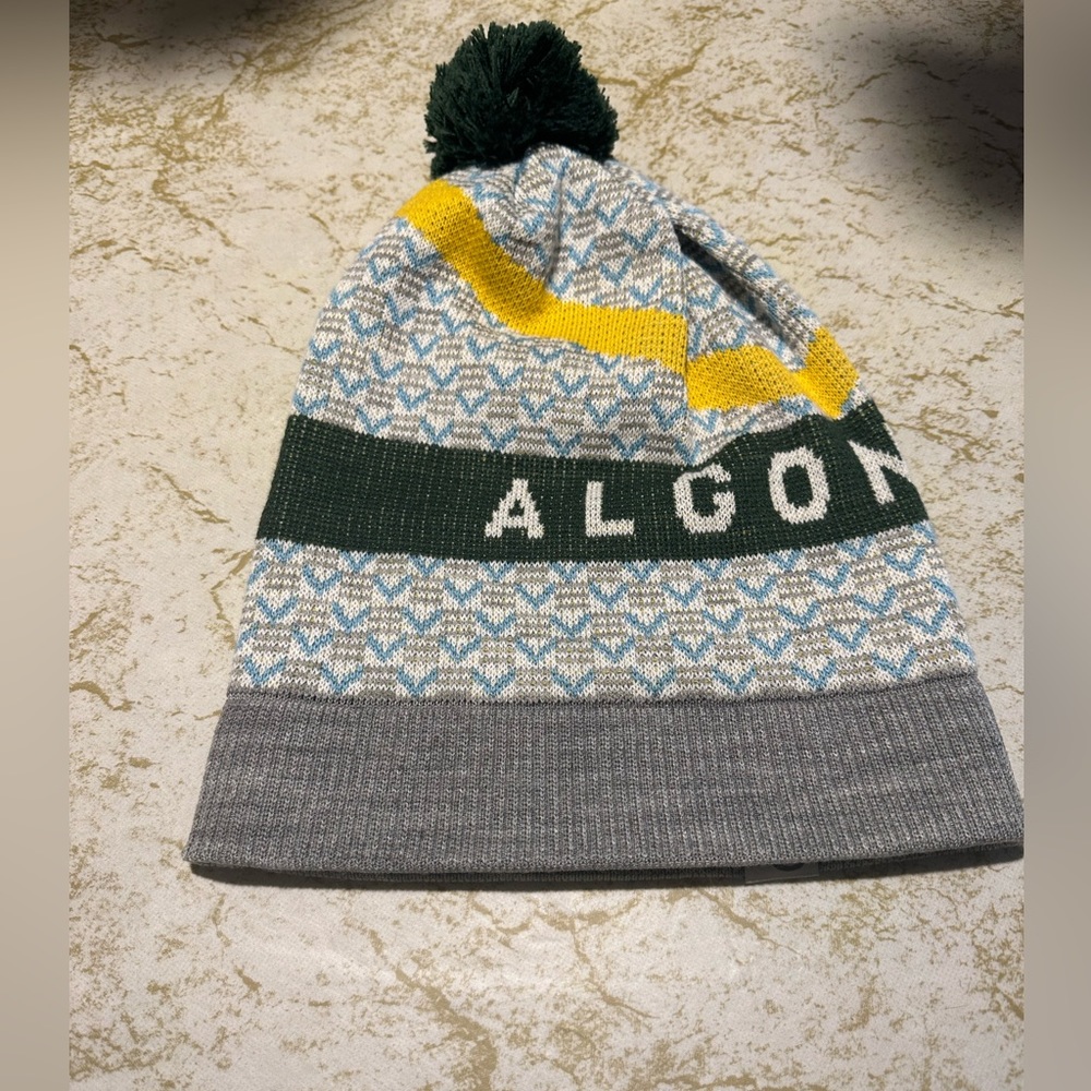 City of Neighborhoods Hat Algonquin Pompom Cap Canada Gray Green Beanie Toque